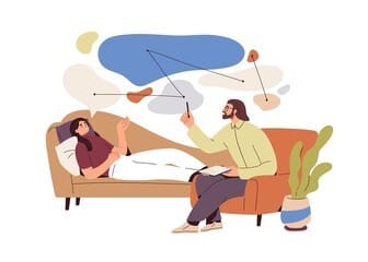 therapist speaking with patient