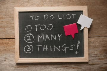 Picture of To Do List with Too many Things To Do on it