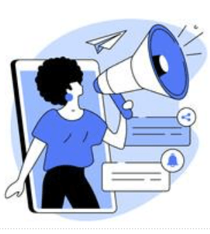 Smartphone with a picture of a woman on it yelling about different things